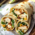 Crispy Air Fryer Chicken & Mozzarella Wraps