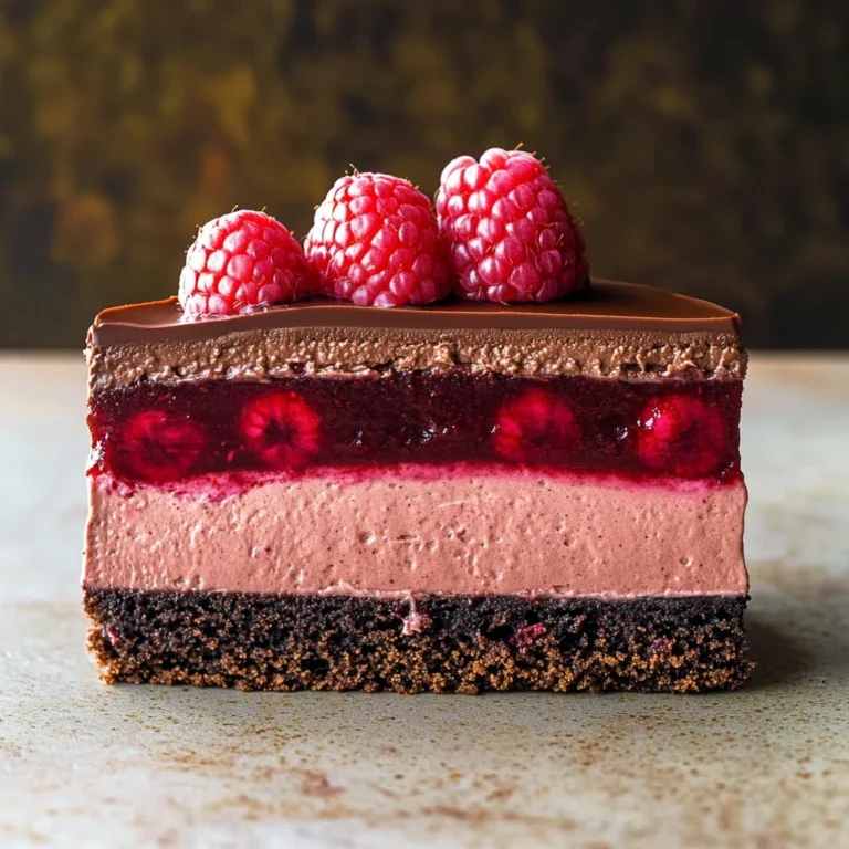 Dark Chocolate Raspberry Mousse Cake