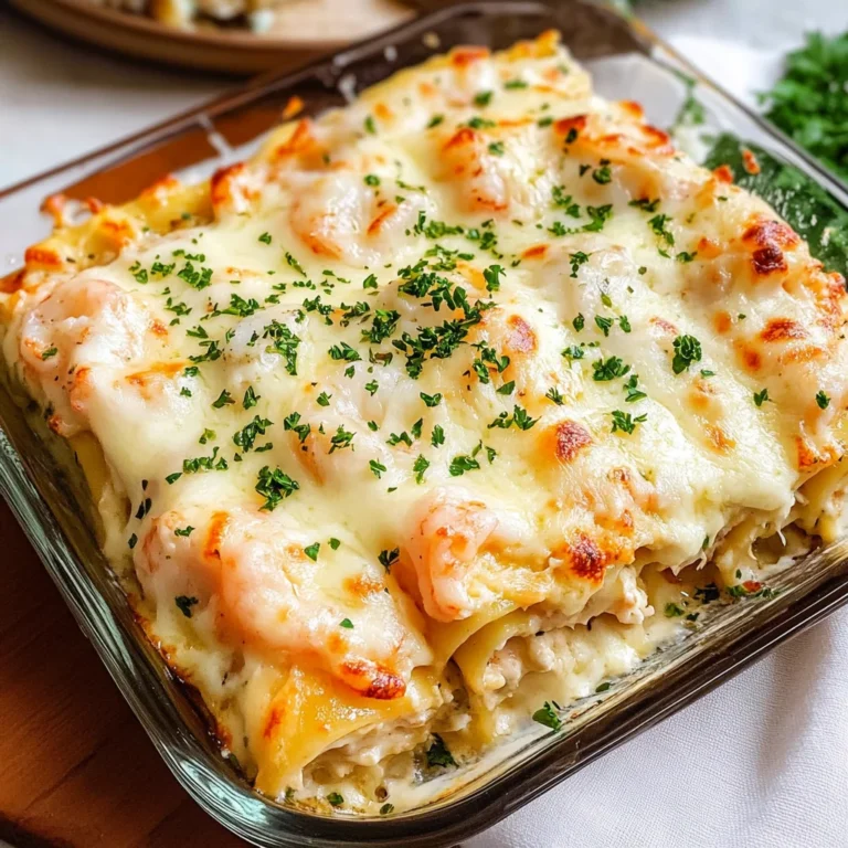 Dive into Decadence: Shrimp & Crab Alfredo Lasagna Roll-Ups You’ll Crave