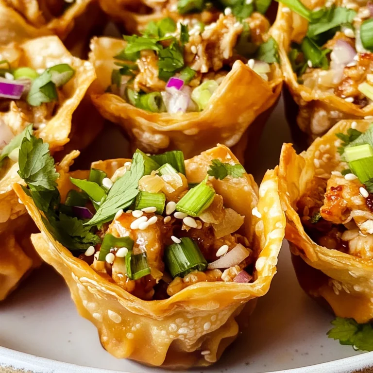 Easy Crispy Chicken Wonton Cups Bursting with Bold Flavors