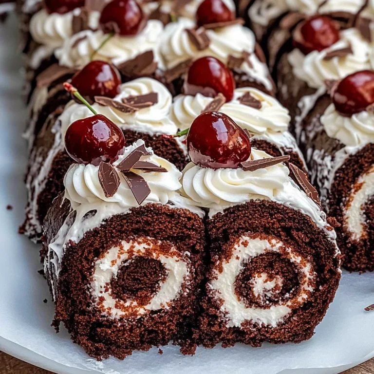 Elegant Black Forest Cake Roll