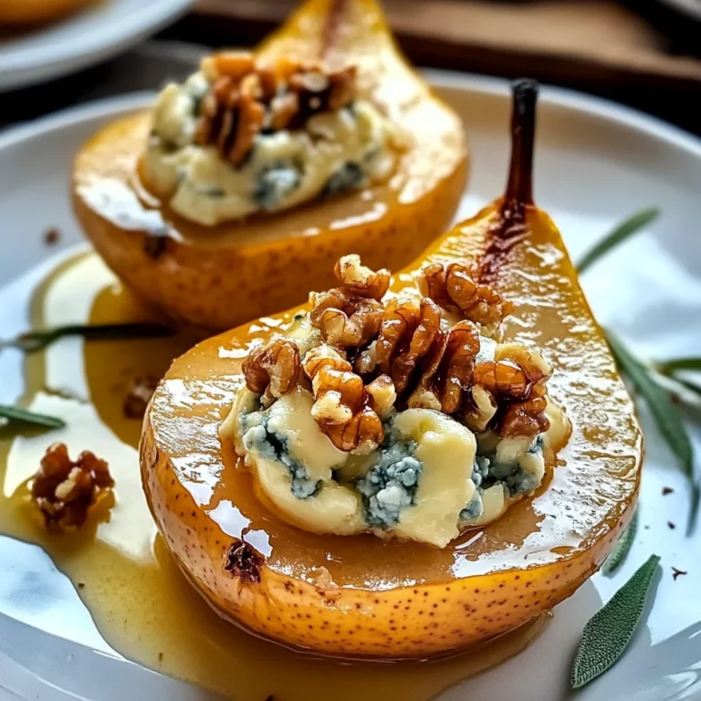 Elegant Blue Cheese Stuffed Pears