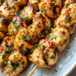 Garlic Parmesan Chicken Skewers