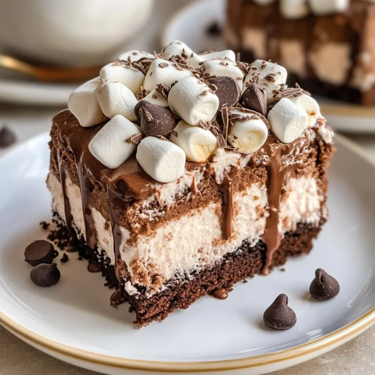 Hot Cocoa Poke Cake
