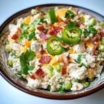 Keto Jalapeno Popper Cottage Cheese Chicken Salad