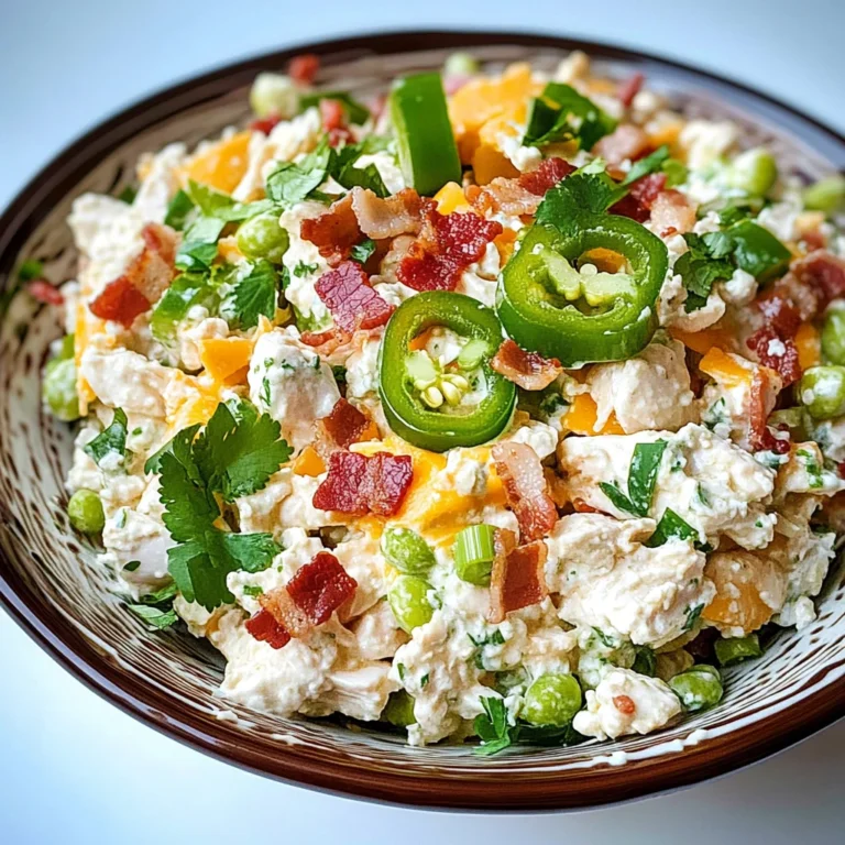 Keto Jalapeno Popper Cottage Cheese Chicken Salad