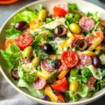 Loaded Italian Salad with a Copycat Olive Garden Italian Salad Dressing