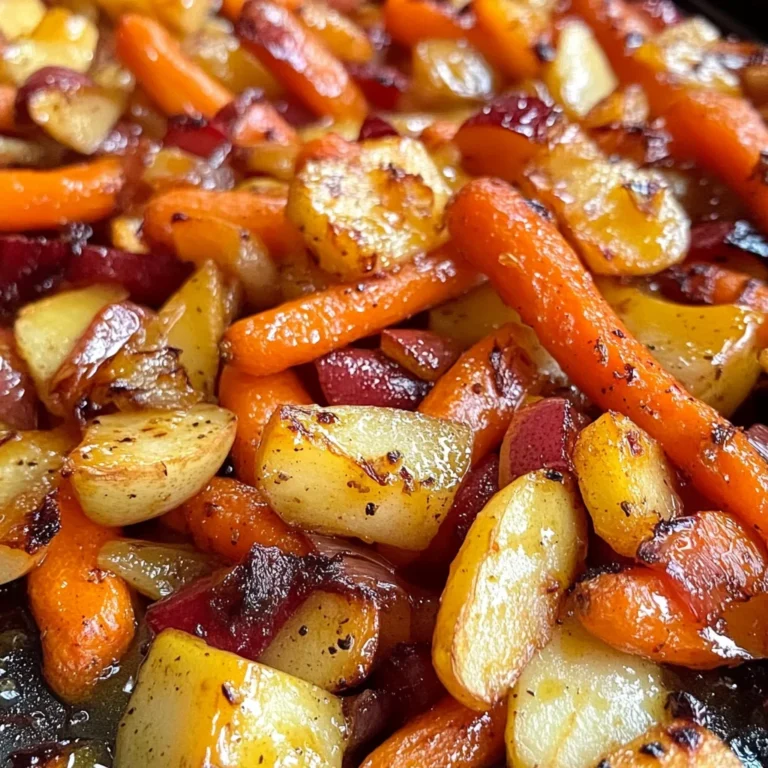 Maple Dijon Roasted Carrots and Apples