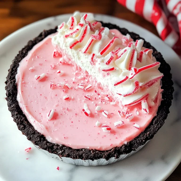 No Bake Christmas Peppermint Pie