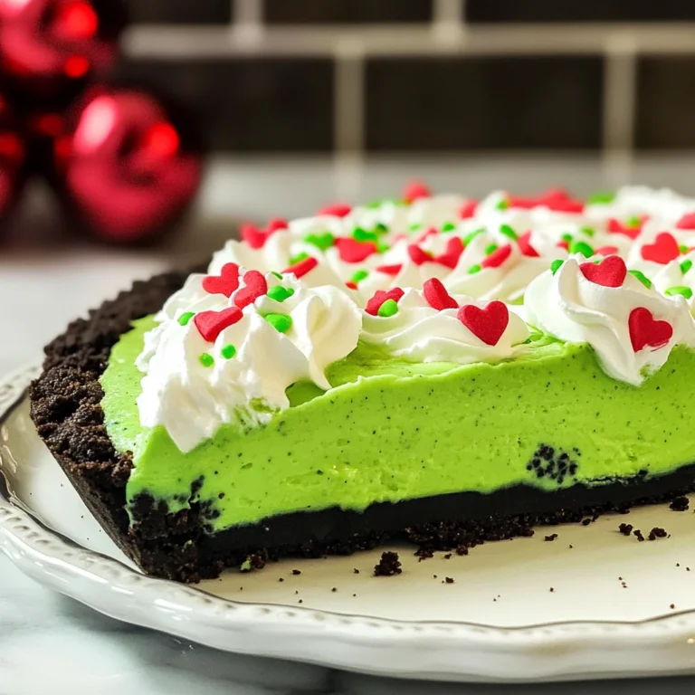 No Bake Grinch Pie