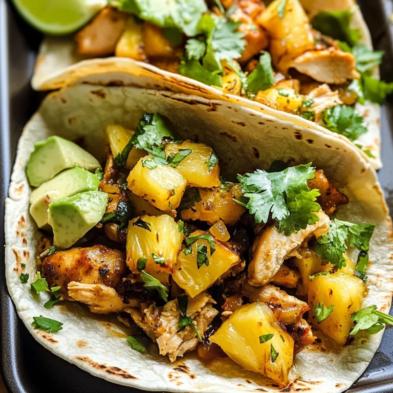 One-Pan Chicken and Pineapple Tacos