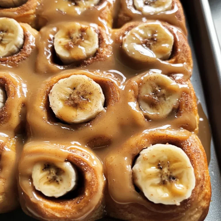 Peanut Butter Banana Cinnamon Rolls