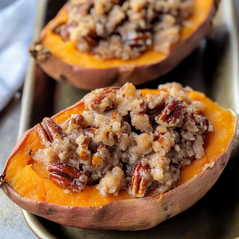 Pecan pie double baked sweet potatoes