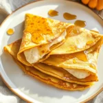 Pumpkin Crepes with Maple Cream Cheese Filling