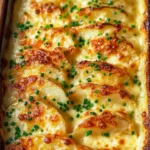 Roasted Garlic Potatoes au Gratin