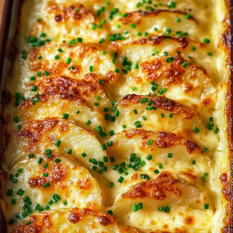 Roasted Garlic Potatoes au Gratin