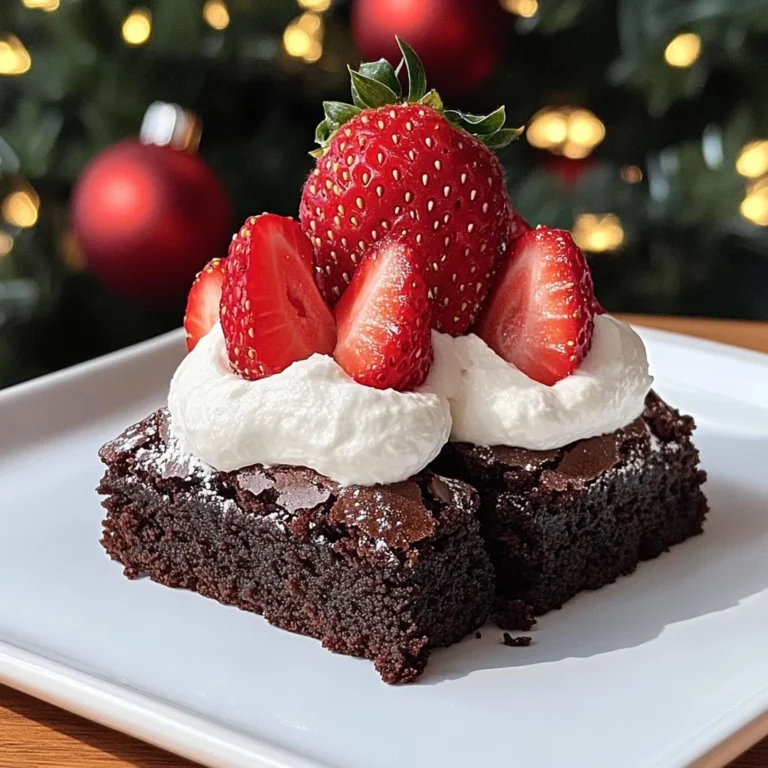 Santa Hat Brownies