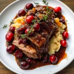 Slow-Braised Beef Roast with Cranberry Balsamic Glaze