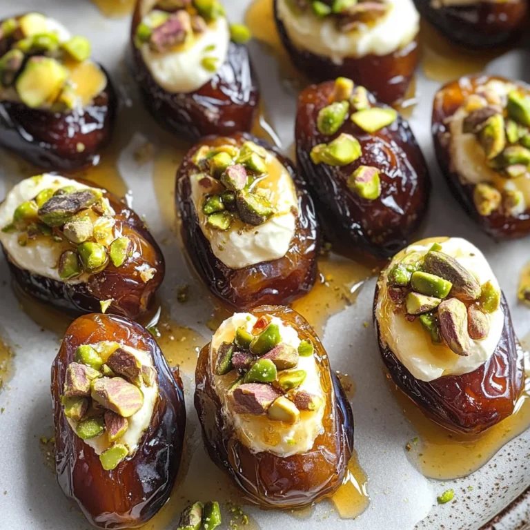 Stuffed Dates with Cream Cheese, Pistachios, and Honey
