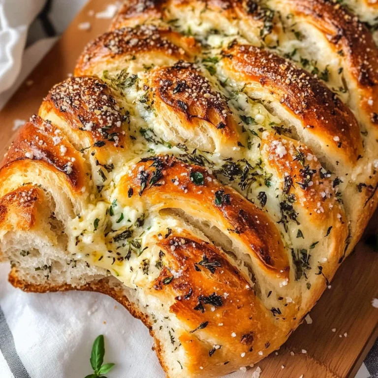 Swirled Garlic Herb And Cheese Bread