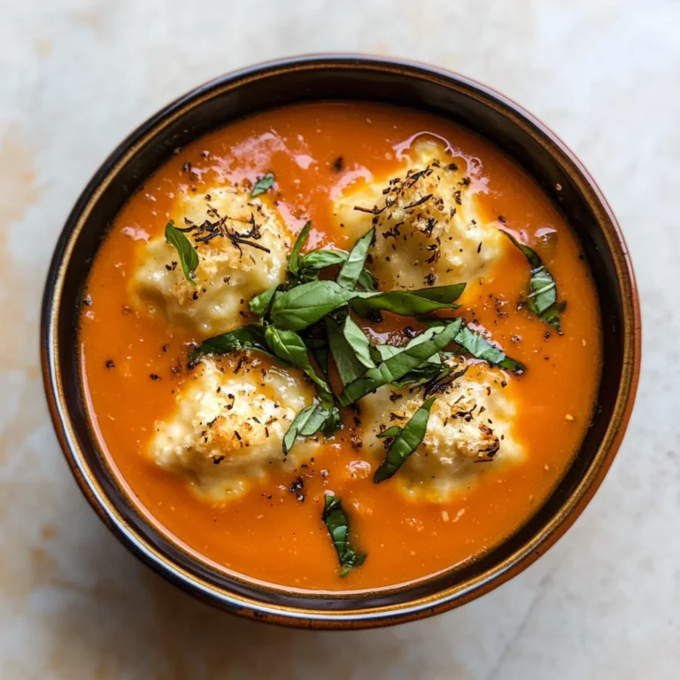 Tomato Dumpling Soup