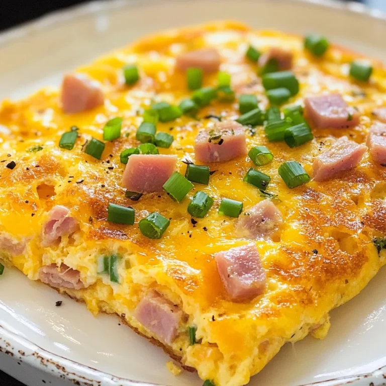 Baked Ham and Cheese Omelet