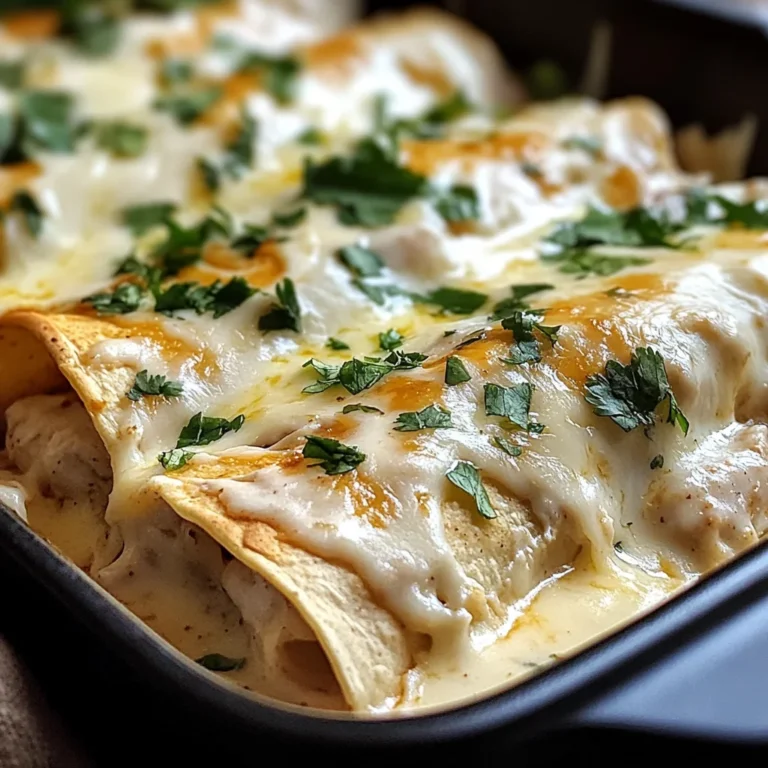 Creamy White Chicken Enchiladas