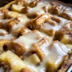 Crock Pot Apple Pie Cinnamon Roll Casserole