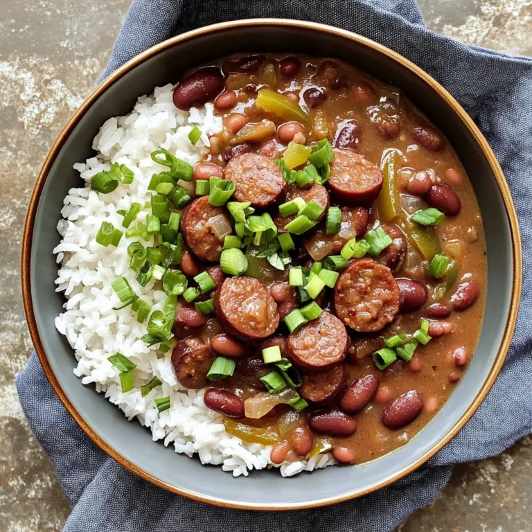 Louisiana Style Red Beans and Rice with Sausage