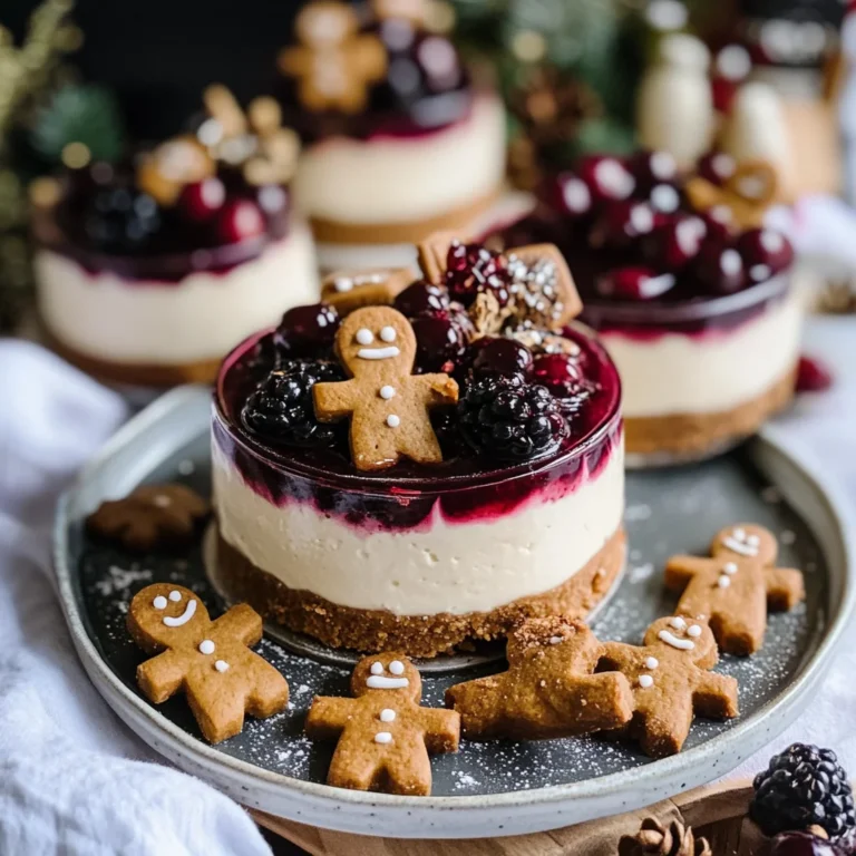 No-Bake White Chocolate Cheesecakes with Mulled Wine Fruit