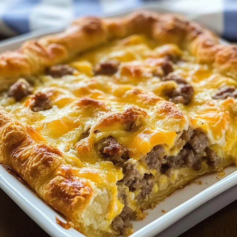 Sausage and Crescent Roll Casserole