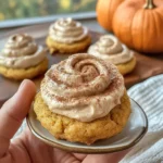 Soft Pumpkin Cookies with Cinnamon Frosting