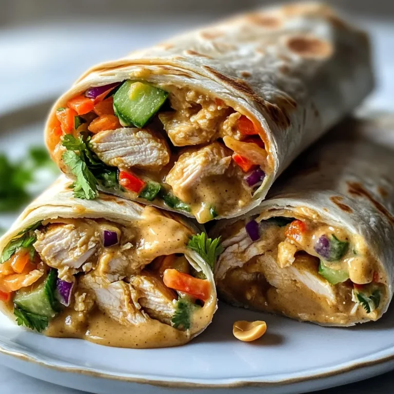 Thai Peanut Chicken Wraps