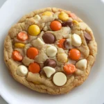 White Chocolate Reese’s Pieces Peanut Butter Chip Cookies